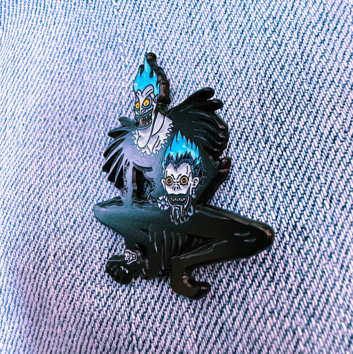 Ryuk unmasked enamel pin