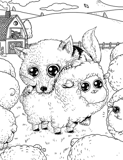 Adorable Circle of Life Digital coloring book