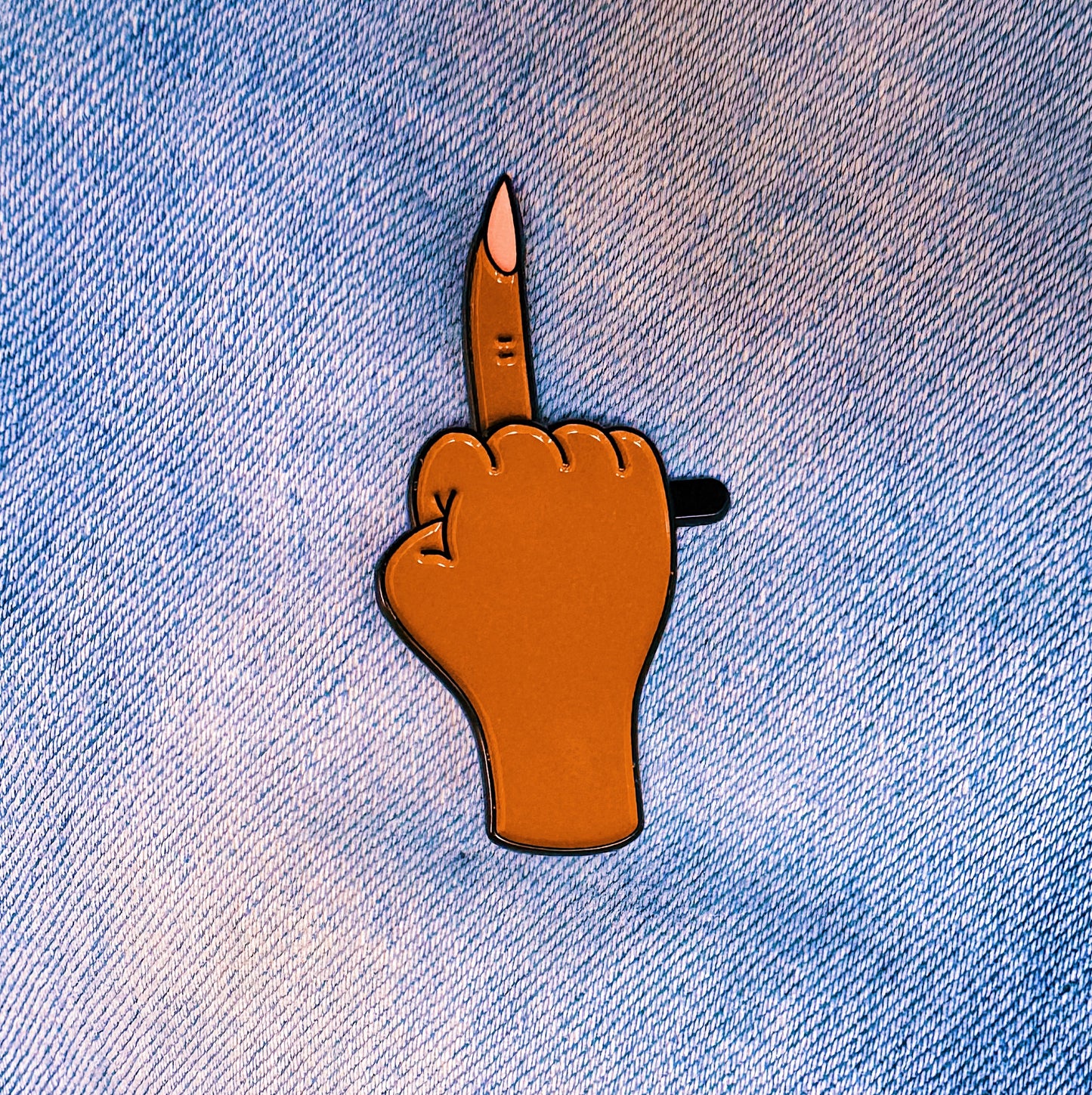 FU Enamel pin (Girl Black)