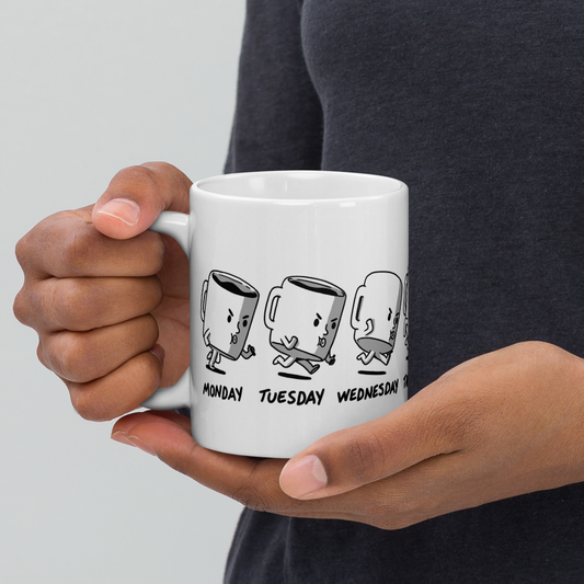 The hand off - White Glossy Mug