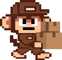 ODDWORX shipping monkey carrying boxes